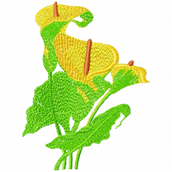 Flowers And Tree Embroidery Design 1